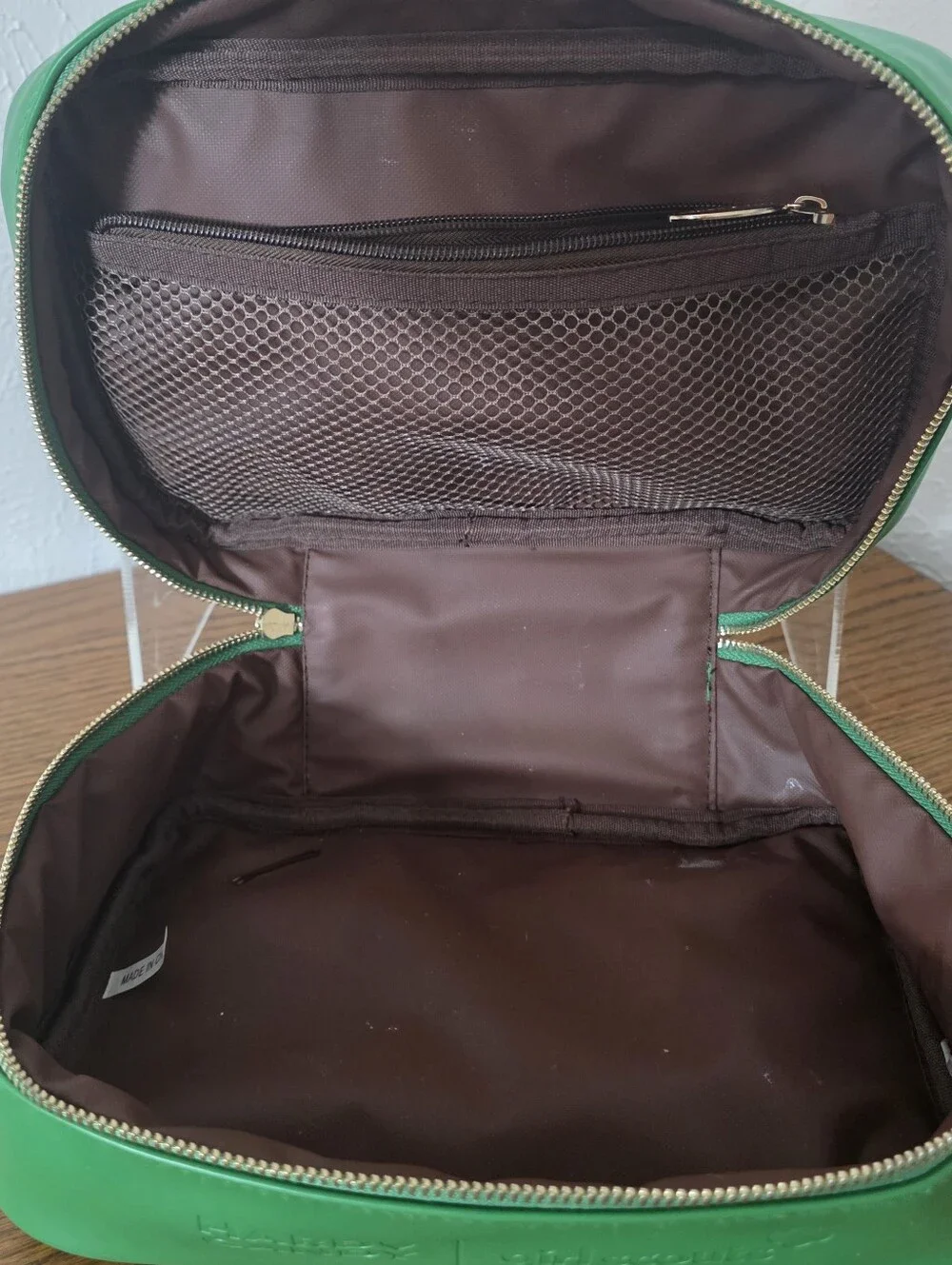 Hard Candy x Girl Scouts Mint Condition Green Faux Leather Zipper Makeup Bag 10